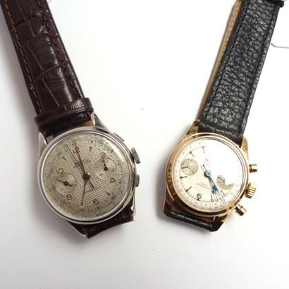 Ensemble de deux montres chronographes, années...