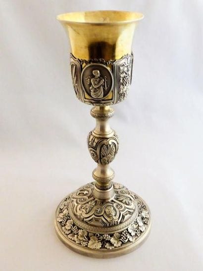 CALICE en vermeil et argent 925/°° 1er titre,...