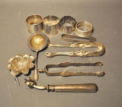 Lot en argent 925°/°° comprenant: quatre...