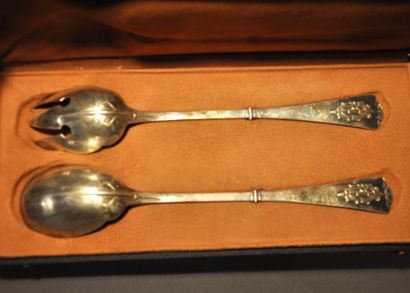 Ménagère en argent 925°/°°, modèle à queue...