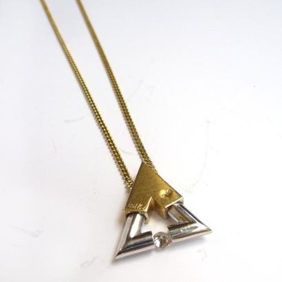CHAINE ET PENDENTIF maçonnique en or jaune...