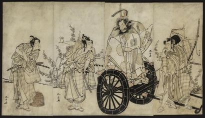 Shunsho (1726-1792), tétraptyque, hosoban,...