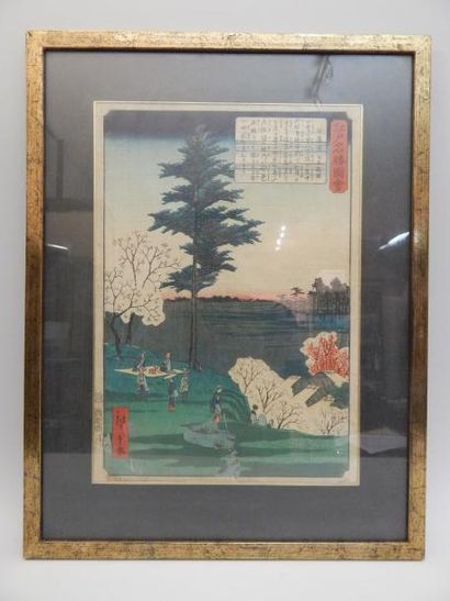 Hiroshige II, oban tate-e, “Edo Meisho Zue”...
