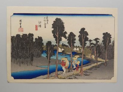 Hiroshige, série du Tokaido,station 13 Numazu....
