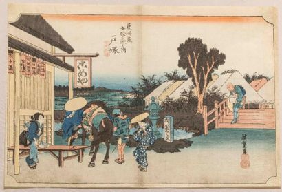 Hiroshige, série 53 stations du Tokaido,...