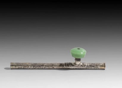 Pipe en métal argentifère et fourneau en...