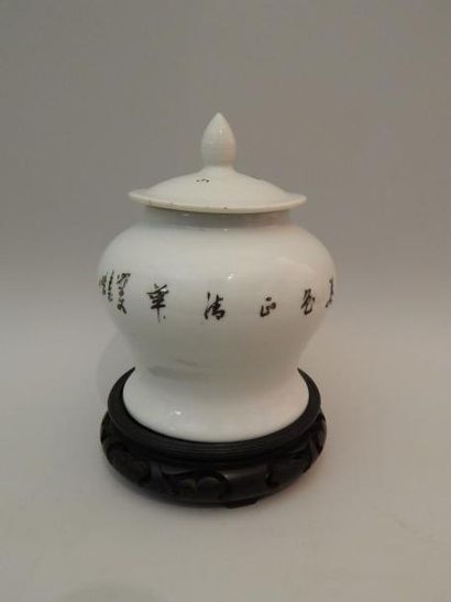 Pot à thé couvert en porcelaine à décor “famille...