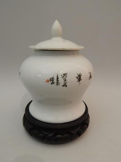 Pot à thé couvert en porcelaine à décor “famille...