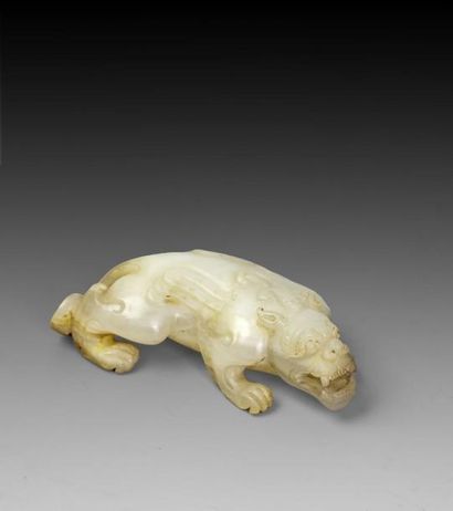 Dragon en jade. L : 8 cm. (XXe siècle)