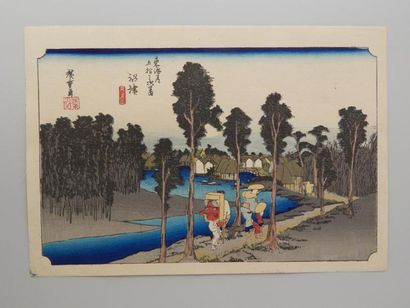 Hiroshige, série du Tokaido, station 13 Numazu....
