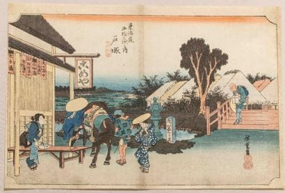 Hiroshige, série 53 stations du Tokaido,...