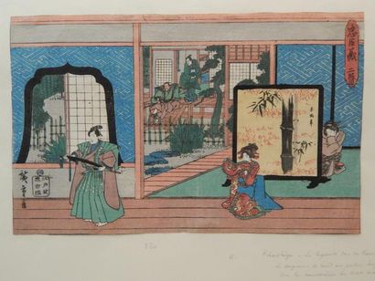 Hiroshige, oban yoko-e, série des loyaux...