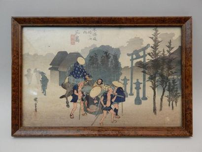 Hiroshige, oban yoko-e, série “Tokaido Gojusan...