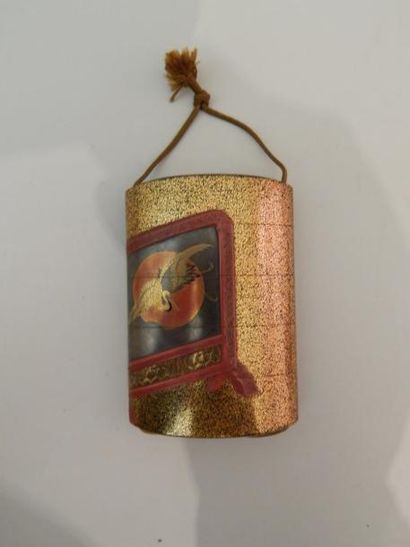 Inro à quatre cases en laque nashiji à décor...