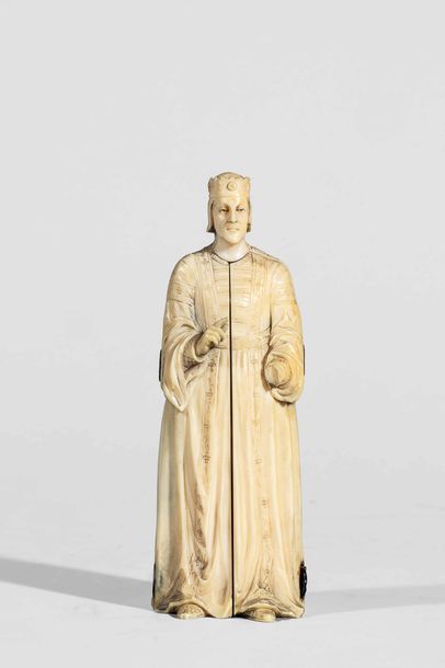 Ivoire représentant Louis XI.

Epoque XIXème...