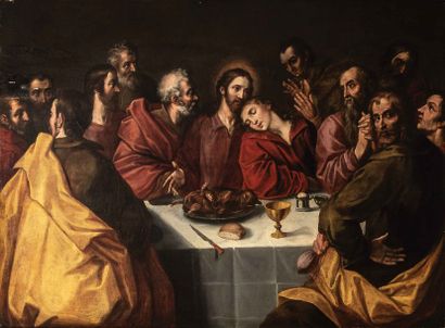 Attribué à Otto VENIUS (1556 - 1629)
La Cène

Panneau...