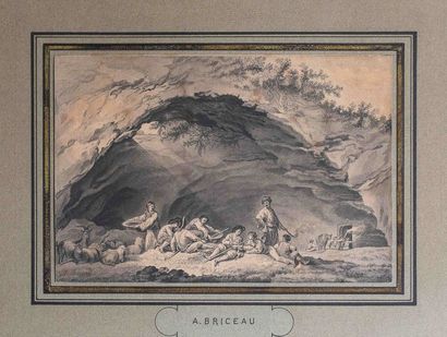 A. BRICEAU (XVIIIe siècle)
Le repos des bergers...
