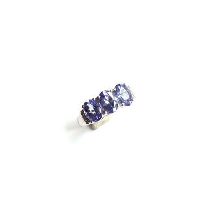 BAGUE en or blanc 9K (385/°°) jarretière...