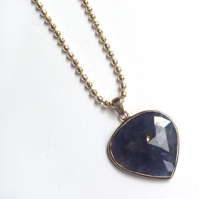 COLLIER en vermeil et argent (925/°°), composé...