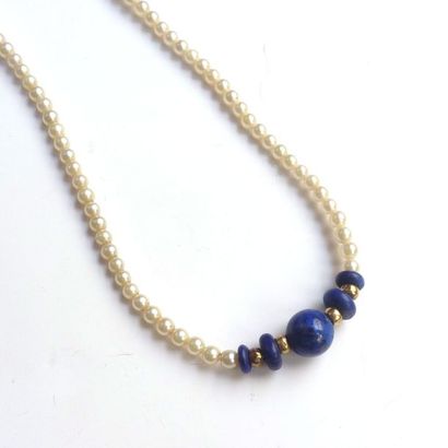 COLLIER ras de cou de perles de culture d'eau...