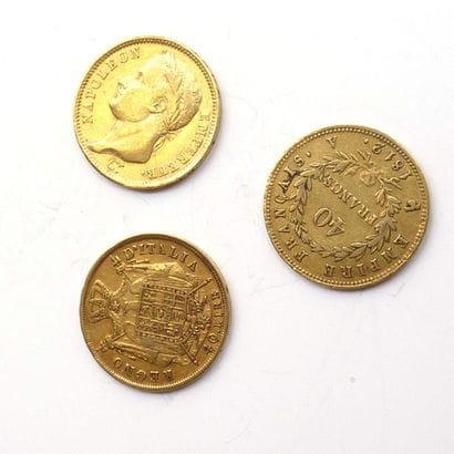 DEUX PIECES de 40F or et UNE PIECE de 40...