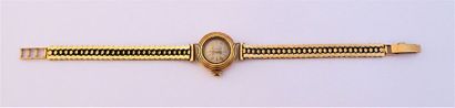 MONTRE DE DAME en or 18K ( 750/°°) 