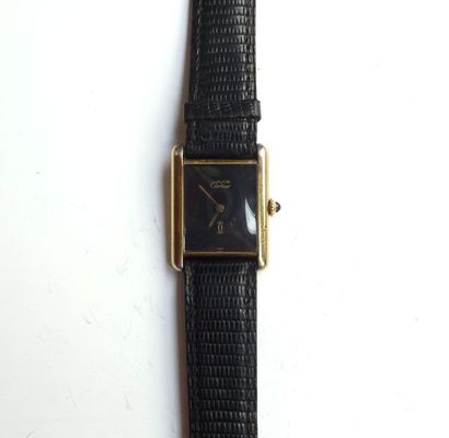 CARTIER - MONTRE BRACELET Must en vermeil...