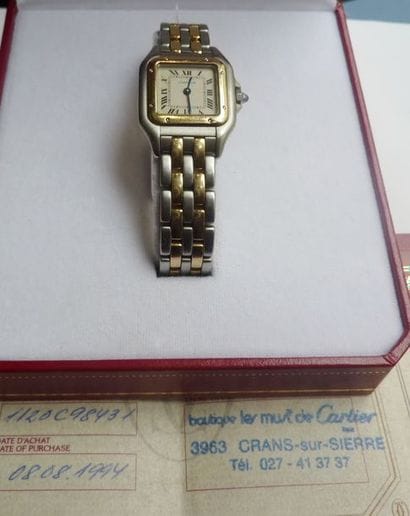 CARTIER - MONTRE braceler de dame en or jaune...