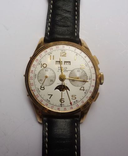 TITUS - MONTRE BRACELET d'homme en or 18K...