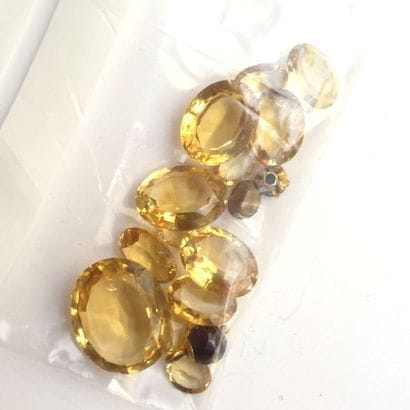 LOT de citrines facettées, Poids total 50cts...