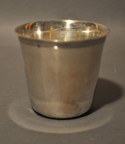 Timbale à fond plat en argent 925°/°° uni...