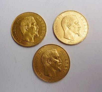 TROIS PIECES de 50F or