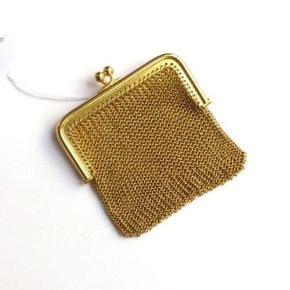 BOURSE en maille d'or jaune 18K (750/°°)...