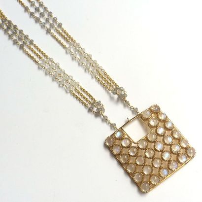 COLLIER en vermeil (925/°°) composé de trois...