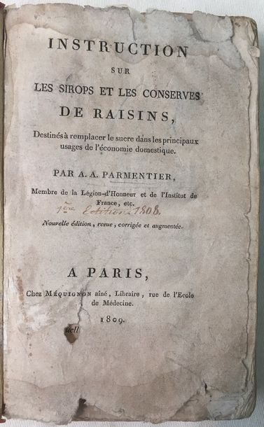 Antoine PARMENTIER.

Instruction sur les...