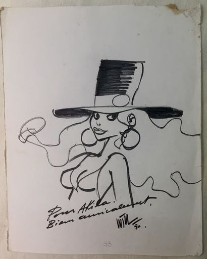 WILL. 

Dessin original sur feuille volante,...
