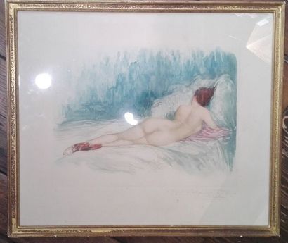 LORRAIN (R.).
Nu couché.
Gravure signée,...