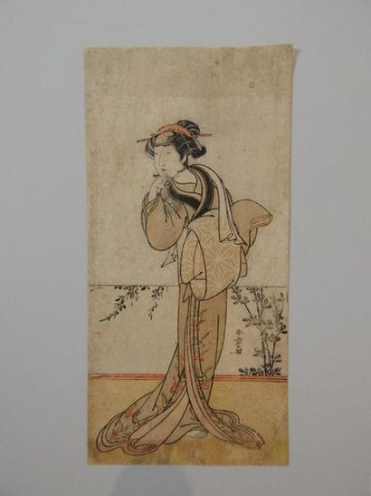 Shunshô. Femme dansant.