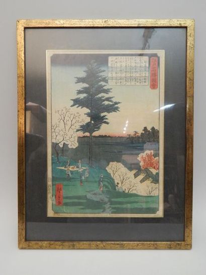 Hiroshige II, oban tate-e, “Edo Meisho Zue”...