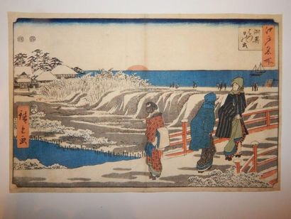Hiroshige, oban yoko-e, série Edo Meisho,...