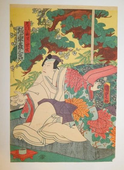 Kunisada, deux estampes d’acteurs. Vers 1830...