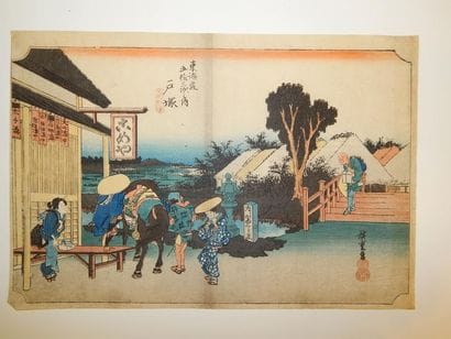 Hiroshige, 53 stations du Tokaido. Station...
