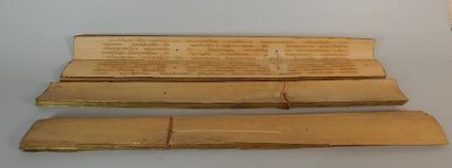 Trois manuscrits de prières Birmanes. L :...