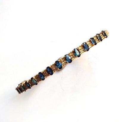 BRACELET en argent doré (vermeil) 925°/°°...