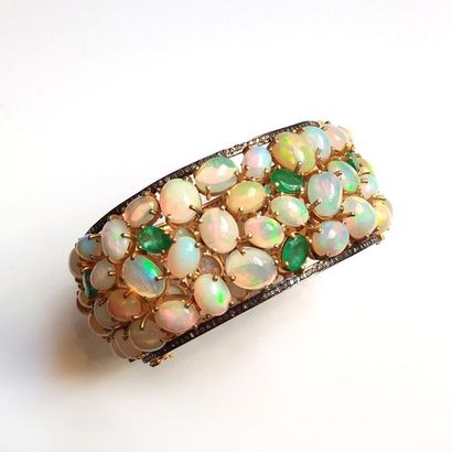 BRACELET en argent doré (vermeil) 925°/°°...