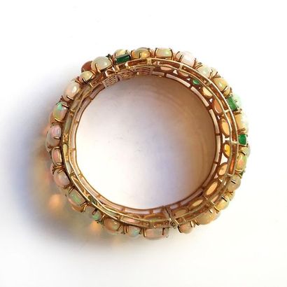 BRACELET en argent doré (vermeil) 925°/°°...