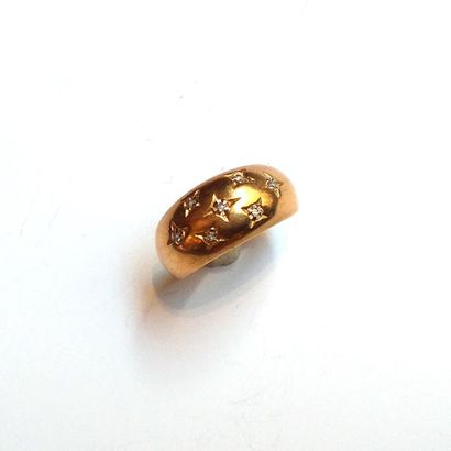 Petite BAGUE BOULE en or jaune 18K (750/°°)...