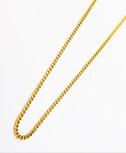 CHAINE maille gourmette en or 18K (750/°°),...
