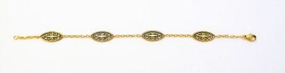 BRACELET en or 18k (750/°°) maille filigranée,...