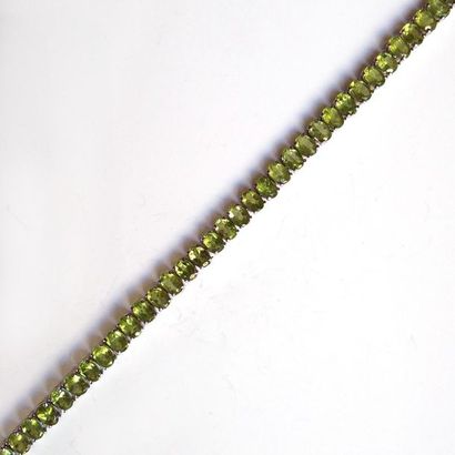 BRACELET en argent (925°/°°) articulé serti...